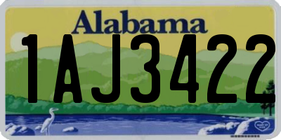 AL license plate 1AJ3422