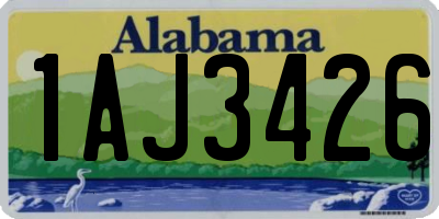 AL license plate 1AJ3426