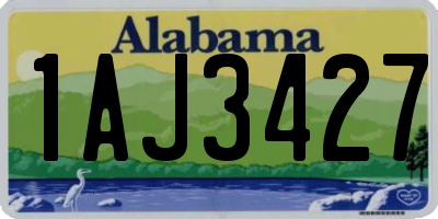 AL license plate 1AJ3427