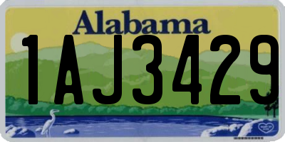 AL license plate 1AJ3429
