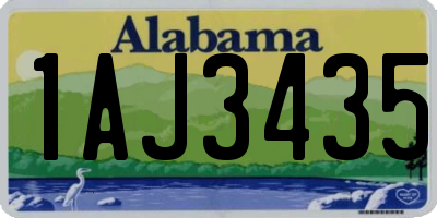 AL license plate 1AJ3435