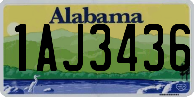 AL license plate 1AJ3436