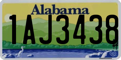 AL license plate 1AJ3438