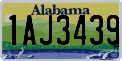 AL license plate 1AJ3439