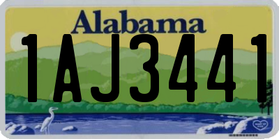 AL license plate 1AJ3441