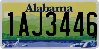 AL license plate 1AJ3446