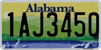 AL license plate 1AJ3450