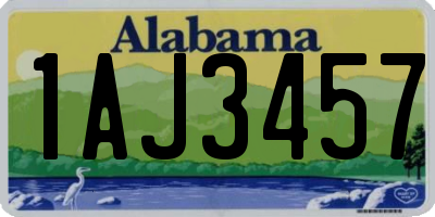 AL license plate 1AJ3457