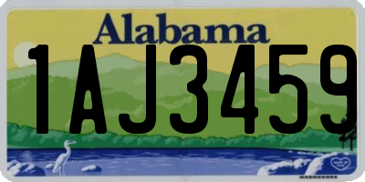 AL license plate 1AJ3459