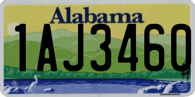 AL license plate 1AJ3460