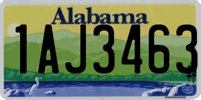 AL license plate 1AJ3463