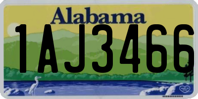 AL license plate 1AJ3466