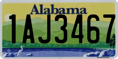 AL license plate 1AJ3467