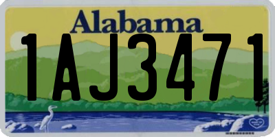 AL license plate 1AJ3471