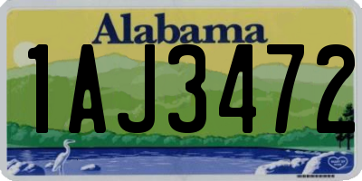 AL license plate 1AJ3472
