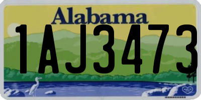 AL license plate 1AJ3473