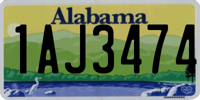 AL license plate 1AJ3474