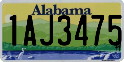 AL license plate 1AJ3475