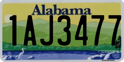 AL license plate 1AJ3477