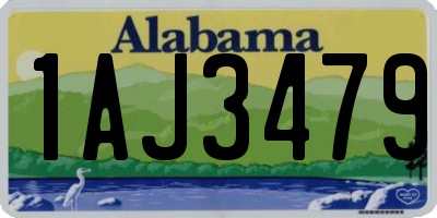 AL license plate 1AJ3479
