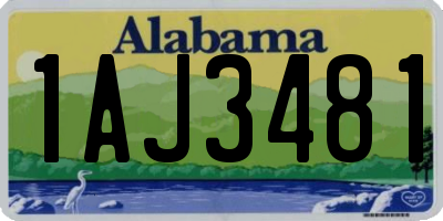 AL license plate 1AJ3481