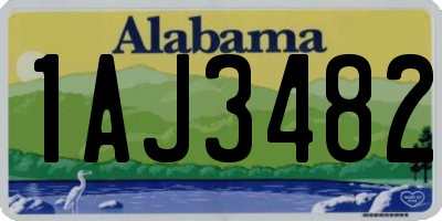 AL license plate 1AJ3482
