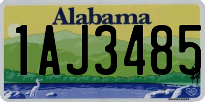 AL license plate 1AJ3485