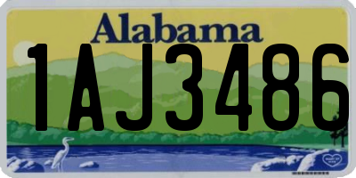 AL license plate 1AJ3486