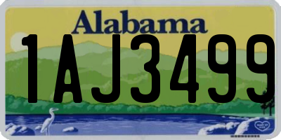 AL license plate 1AJ3499
