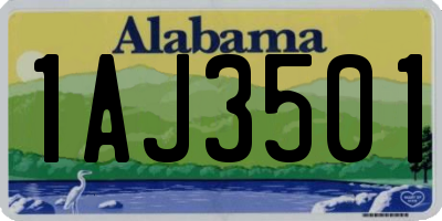 AL license plate 1AJ3501
