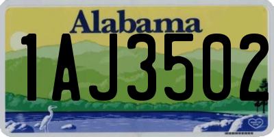 AL license plate 1AJ3502