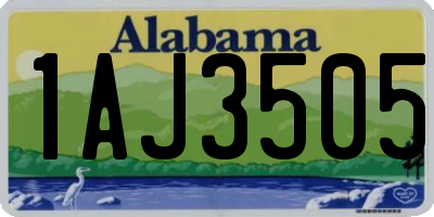 AL license plate 1AJ3505