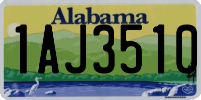 AL license plate 1AJ3510