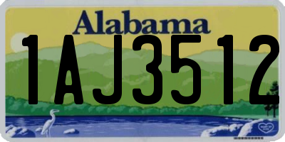 AL license plate 1AJ3512