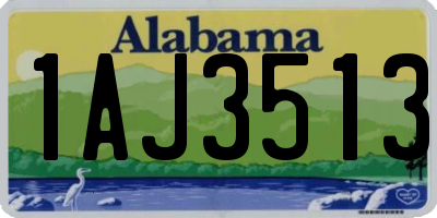 AL license plate 1AJ3513