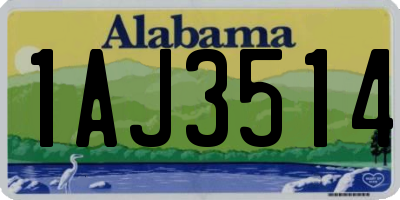 AL license plate 1AJ3514