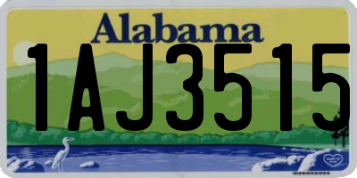 AL license plate 1AJ3515