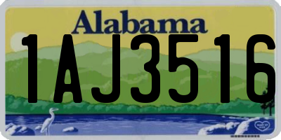 AL license plate 1AJ3516