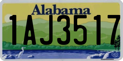 AL license plate 1AJ3517