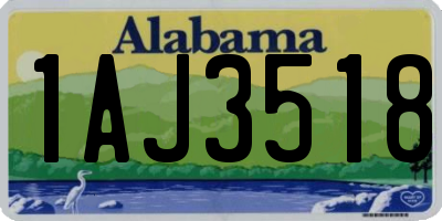 AL license plate 1AJ3518