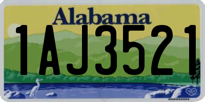AL license plate 1AJ3521
