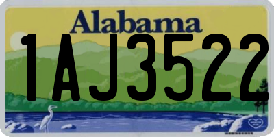 AL license plate 1AJ3522