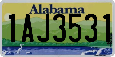 AL license plate 1AJ3531