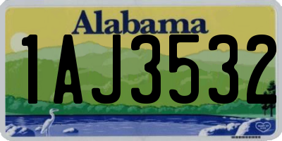 AL license plate 1AJ3532