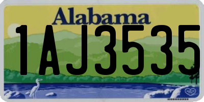 AL license plate 1AJ3535