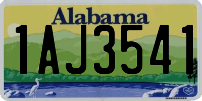 AL license plate 1AJ3541