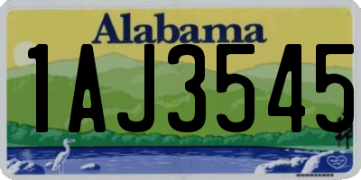 AL license plate 1AJ3545