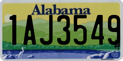 AL license plate 1AJ3549