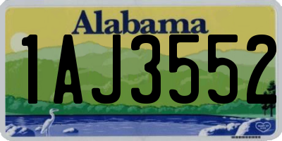 AL license plate 1AJ3552