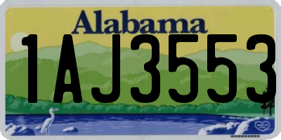 AL license plate 1AJ3553